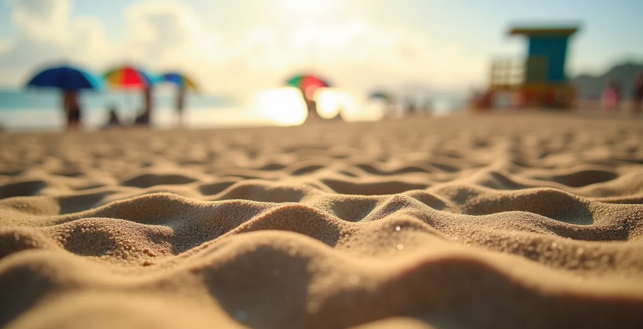 Posto 9 am Strand von Ipanema als sicherer Treffpunkt mit typischer Strandszene