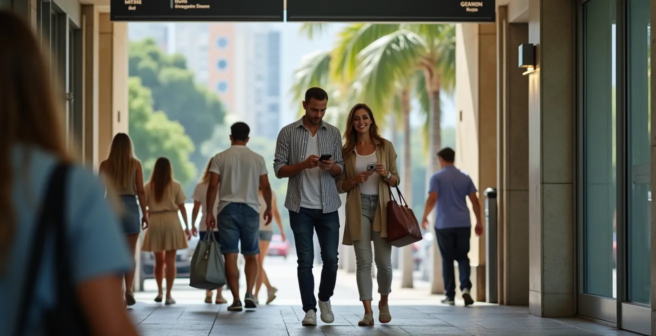 Metro-Station General Osório in Ipanema als sicherer Umsteigepunkt zwischen öffentlichen Verkehrsmitteln und Uber