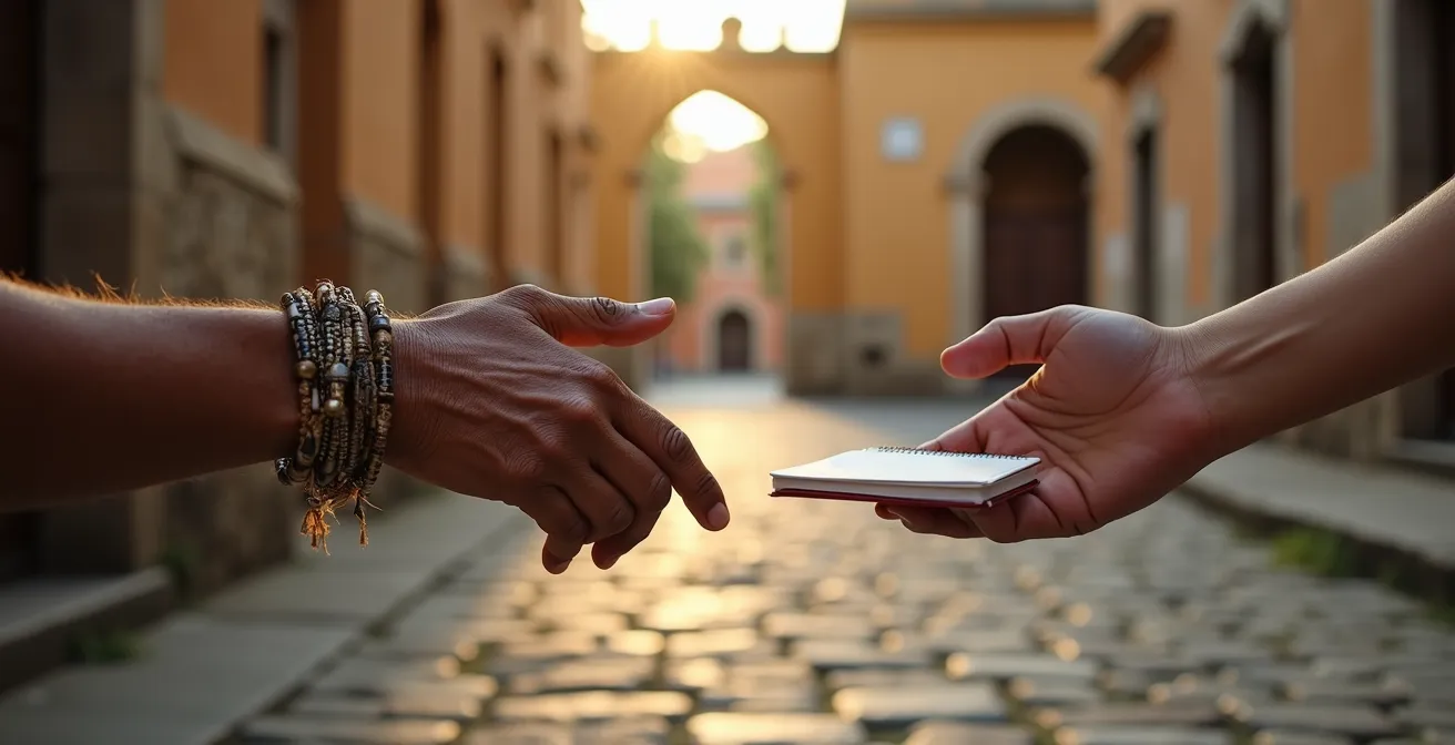 Guide erklärt Geschichte an historischer Stätte in der Pequena África